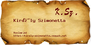 Király Szimonetta névjegykártya