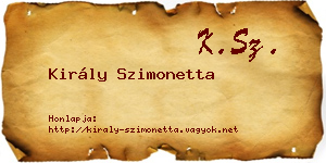 Király Szimonetta névjegykártya