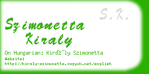 szimonetta kiraly business card